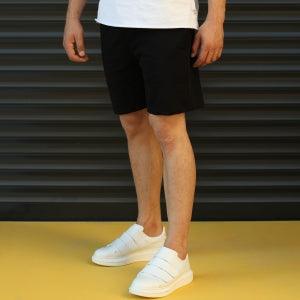 The Softest Men's 100% Cotton Fleece Athletic Short | Black