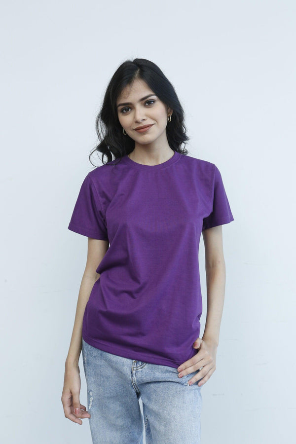 SHORT SLEEVE T SHIRT - Purple - YK Clothing