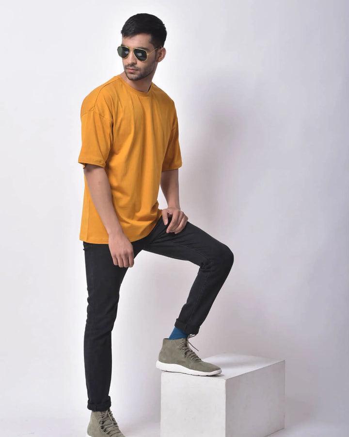 Dropshoulder Tee - Mustard - YK Clothing