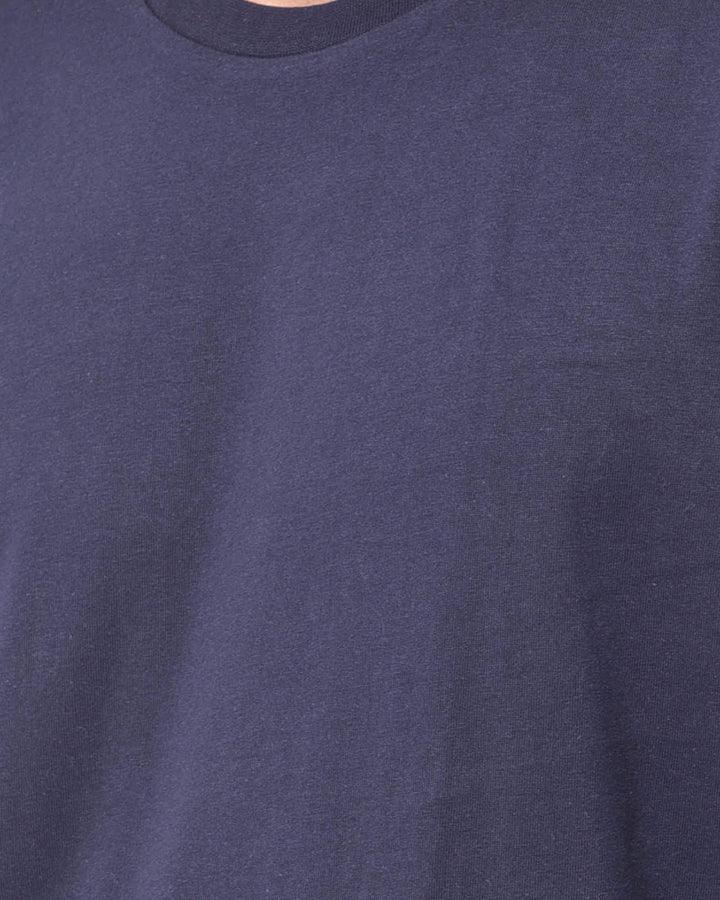 Dropshoulder Tee - Navy Blue - YK Clothing
