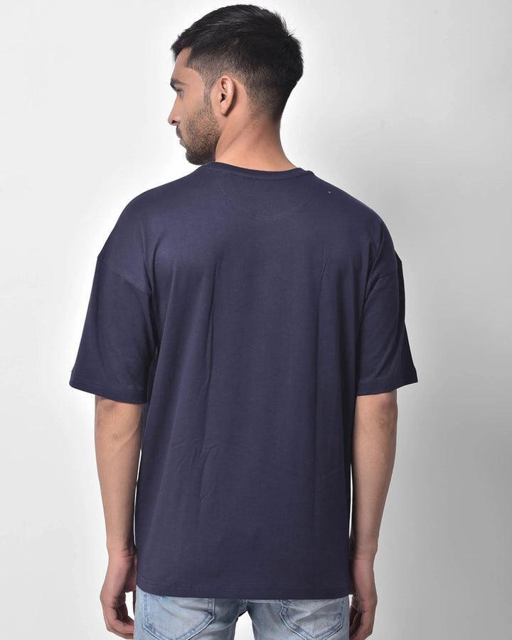 Dropshoulder Tee - Navy Blue - YK Clothing