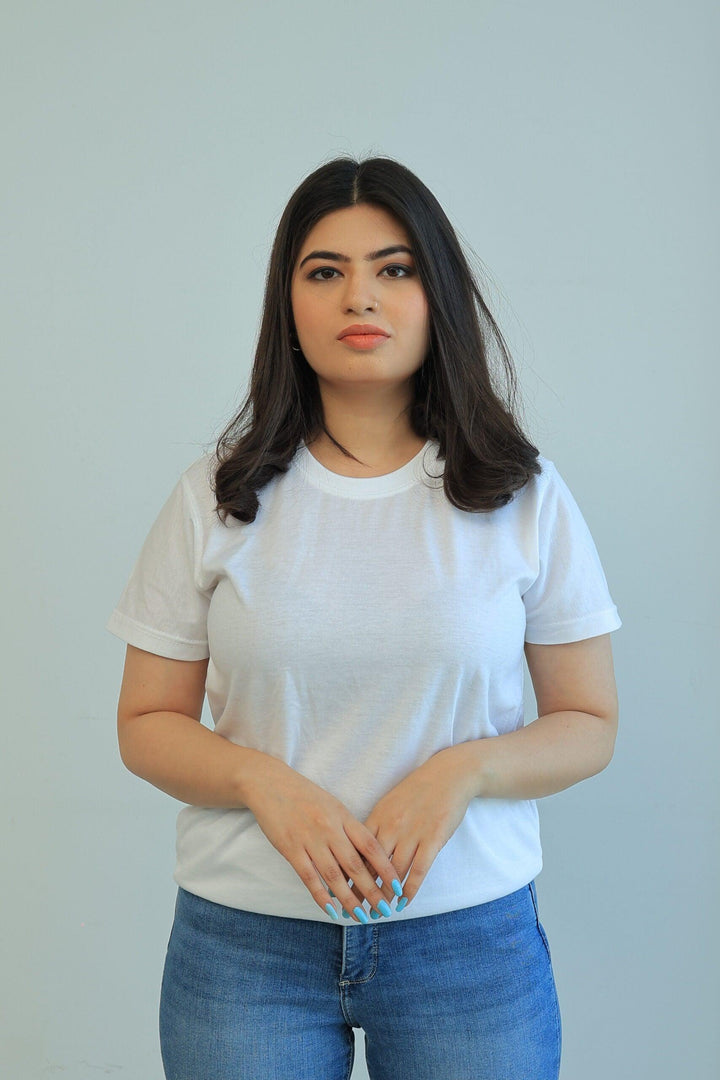 SHORT SLEEVE T SHIRT - White - YK Clothing