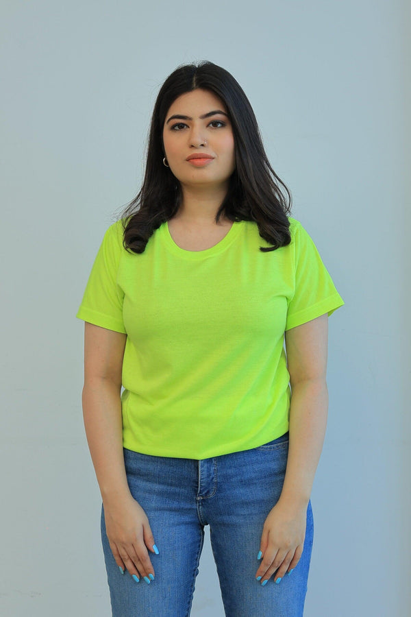 SHORT SLEEVE T SHIRT - Neon Green - YK Clothing