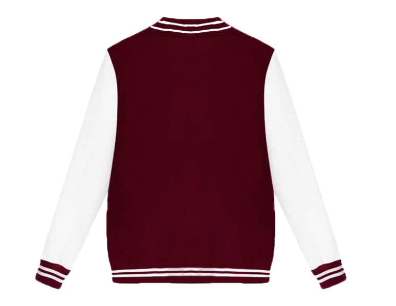 Classic Maroon Two-Tone Baseball Jacket - YK Clothing