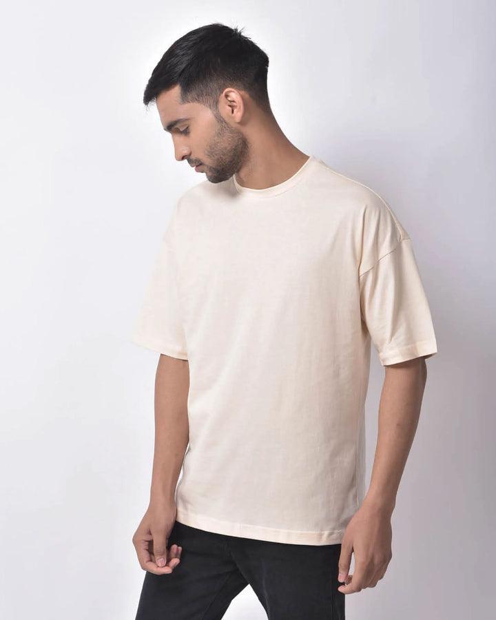 Dropshoulder Tee - Cream - YK Clothing