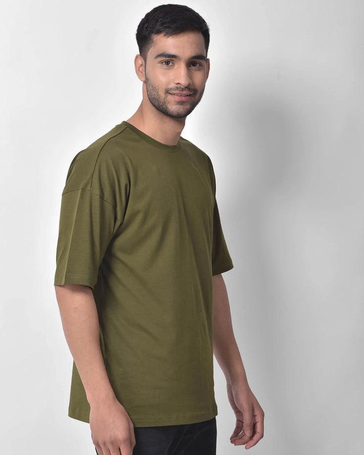 Dropshoulder Tee - Olive Green - YK Clothing