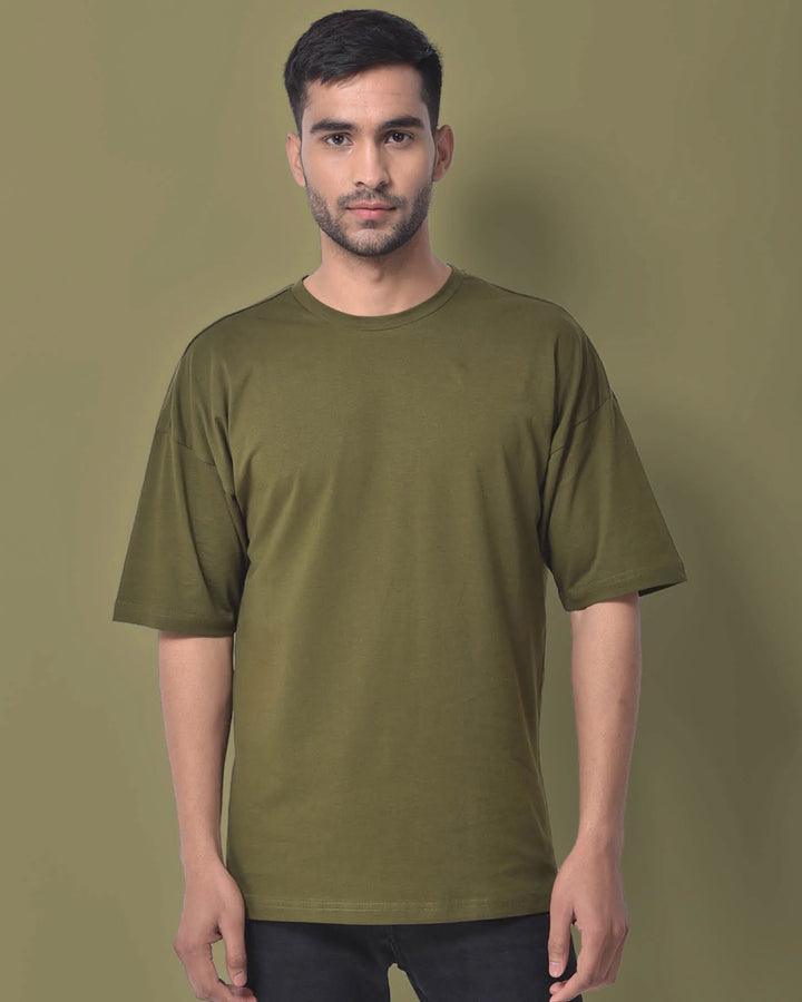 Dropshoulder Tee - Olive Green - YK Clothing