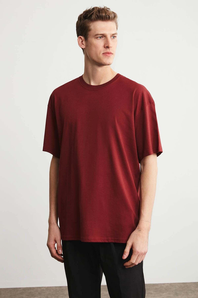 Dropshoulder Tee - Maroon - YK Clothing