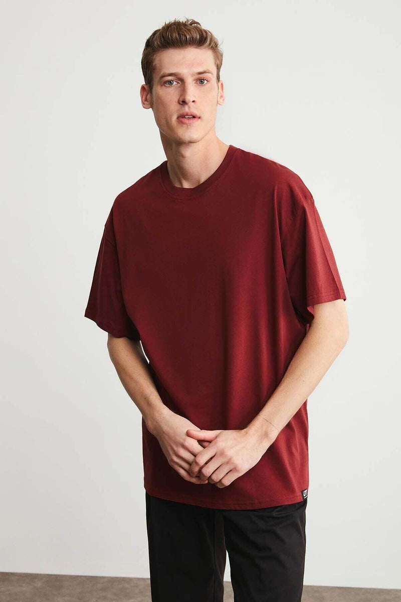 Dropshoulder Tee - Maroon - YK Clothing