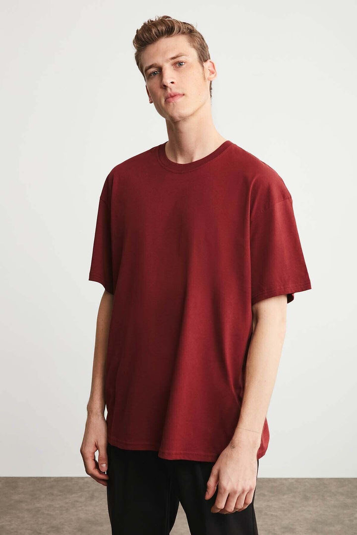 Dropshoulder Tee - Maroon - YK Clothing