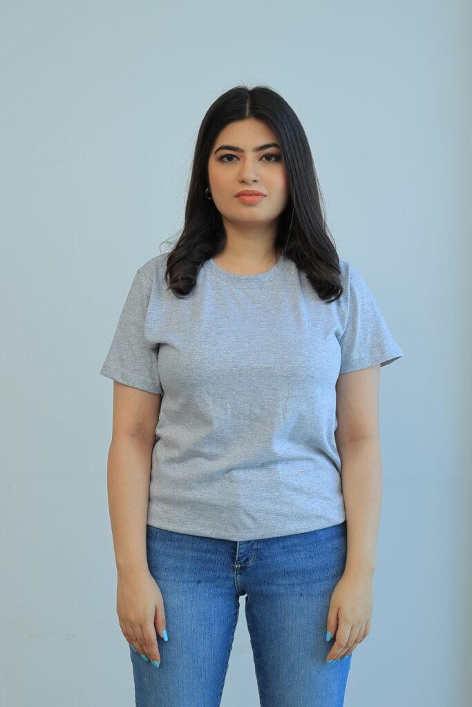 SHORT SLEEVE T SHIRT - Heather Grey - YK Clothing