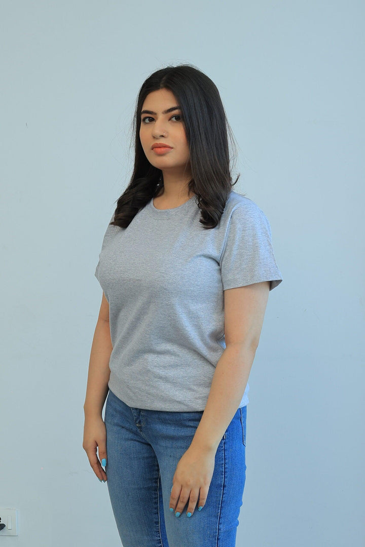 SHORT SLEEVE T SHIRT - Heather Grey - YK Clothing