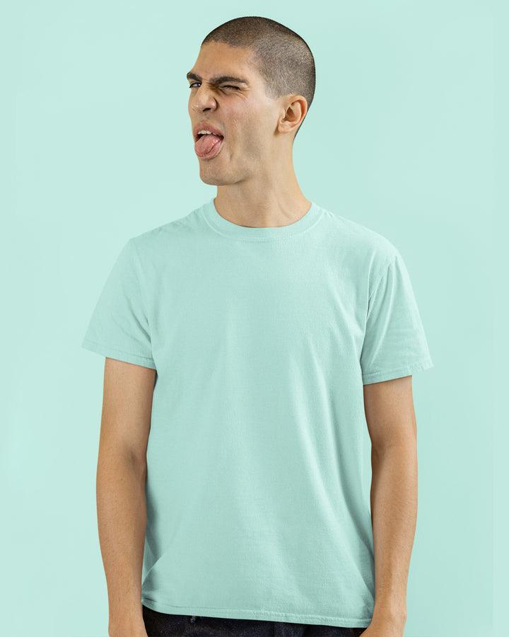 SHORT SLEEVE T SHIRT - Light Teal Green - YK Clothing