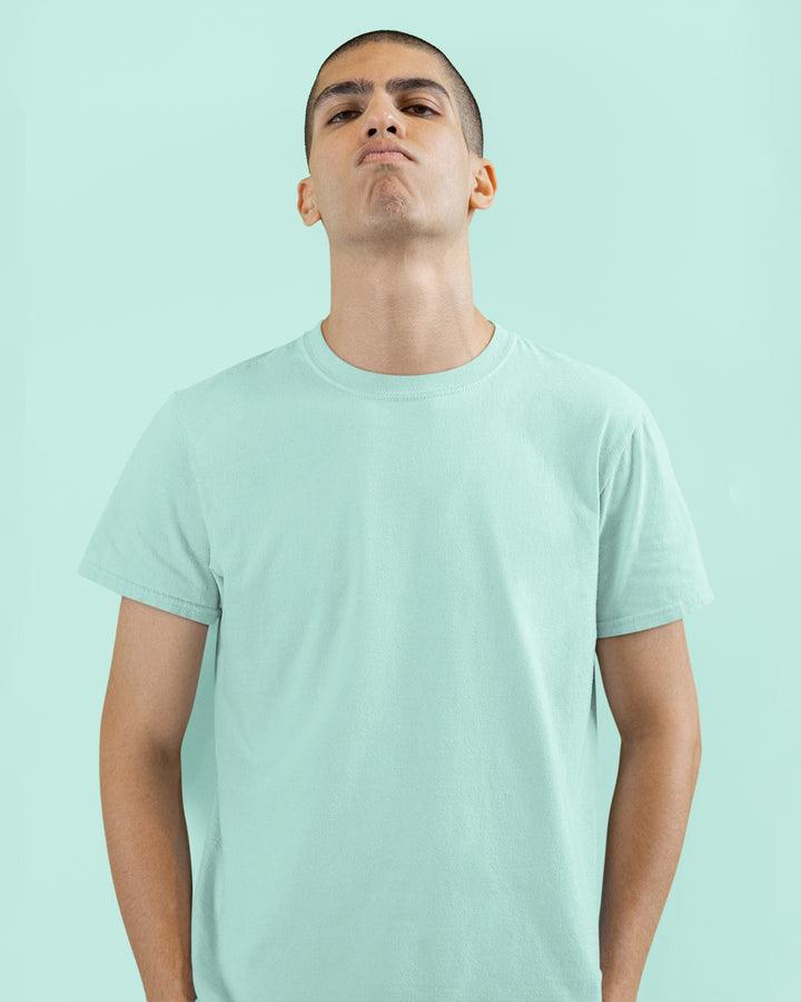 SHORT SLEEVE T SHIRT - Light Teal Green - YK Clothing
