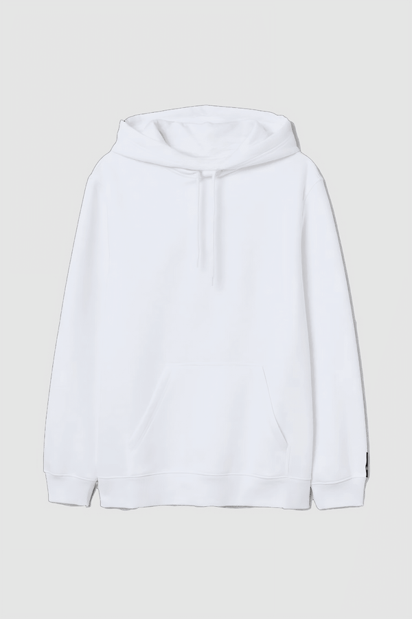 Plain White Hoodie - YK Clothing