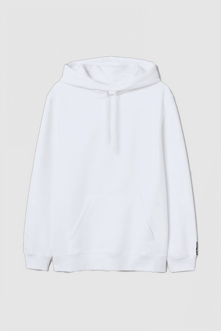 Plain White Hoodie - YK Clothing