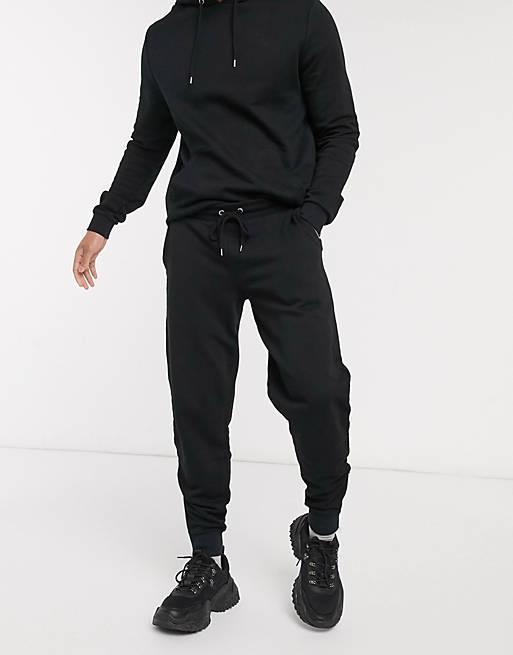 Black Hoodie Track Suit - YK Clothing