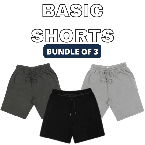 Bundle of 3 Basic Shorts - YK Clothing