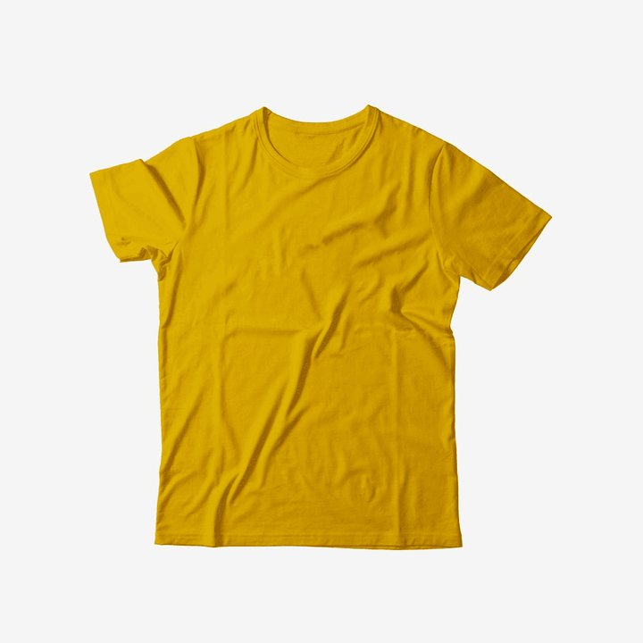 SHORT SLEEVE T SHIRT - Mustard - YK Clothing