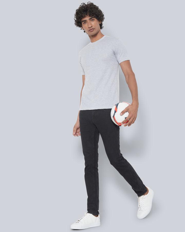 SHORT SLEEVE T SHIRT - Heather Grey - YK Clothing