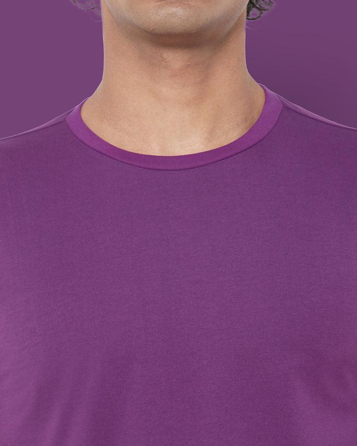 SHORT SLEEVE T SHIRT - Purple - YK Clothing