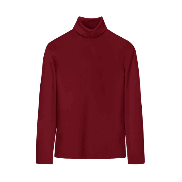 Basic Maroon Turtle/Mock Neck - YK Clothing