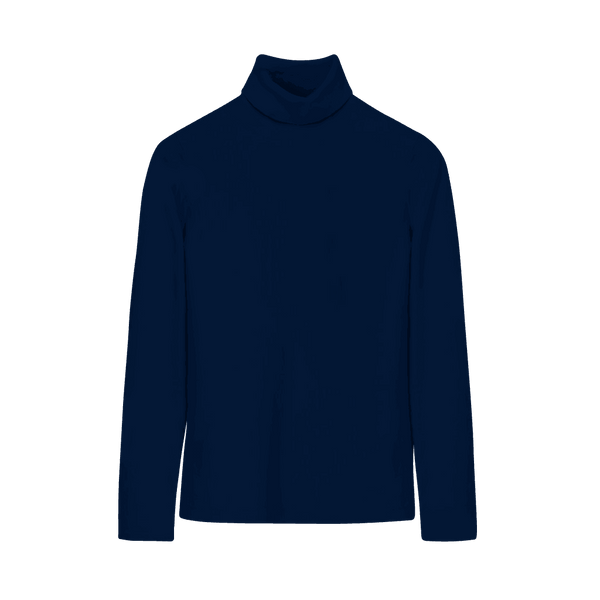 Basic Navy Blue Turtle/Mock Neck - YK Clothing