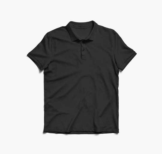 BLACK POLO TEE - YK Clothing