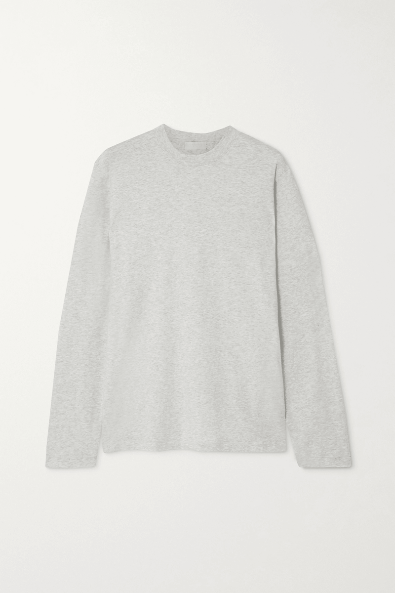 FULL SLEEVES ROUND NECK T-SHIRT - Gray - YK Clothing