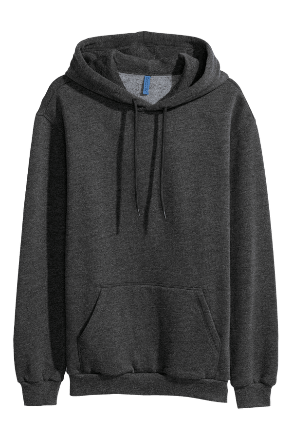 Plain Charcoal Gray Hoodie - YK Clothing