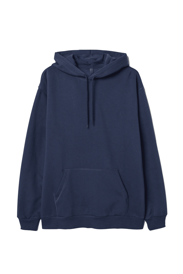 Plain Navy Blue Hoodie - YK Clothing