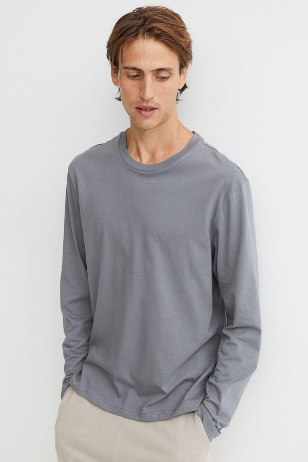 Full Sleeves T-shirt Steel Gray - YK Clothing