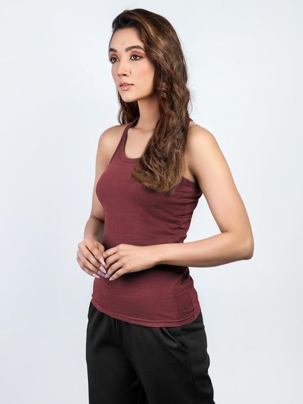 Maroon Tank Top - YK Clothing